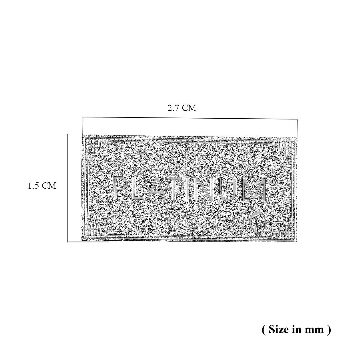 999 - White - Platinum - Standard  Accessories,  Platinum Wt. 3 Gms