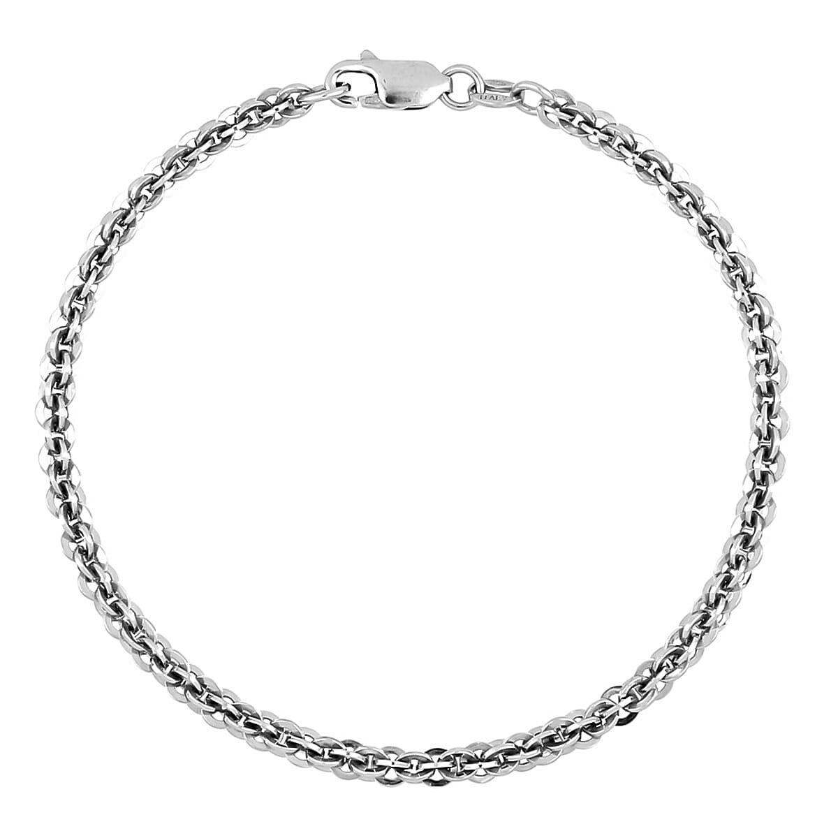 La Bella New Launch - Sterling Silver AGGR CRISTALLINO BRACELET (Size - 7.5)