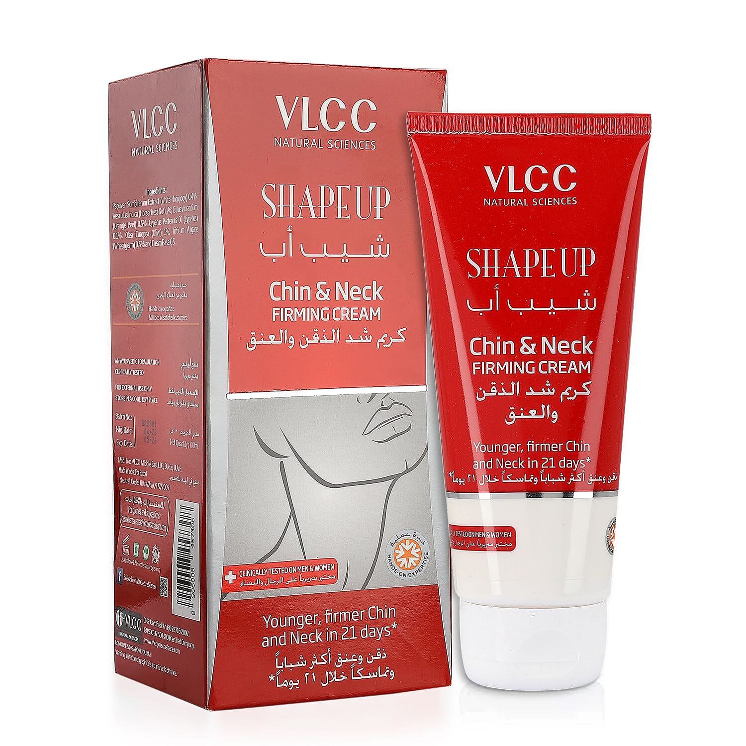 VLCC Shape Up Chin & Neck Firming Cream - 100Gm