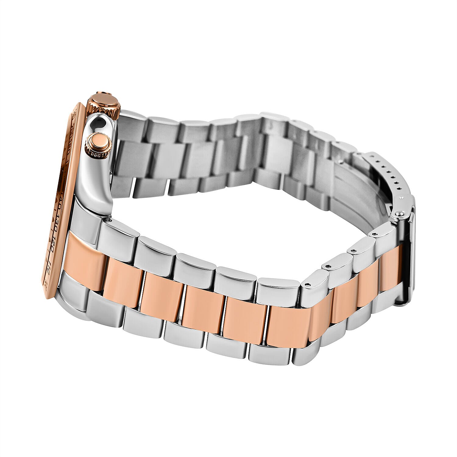 CHRISTOPHE DUCHAMP Grand Mont Swiss Movt. White Dial Watch with Dual Colour Chain Strap 10 ATM WR Sapphire Crystal Glass