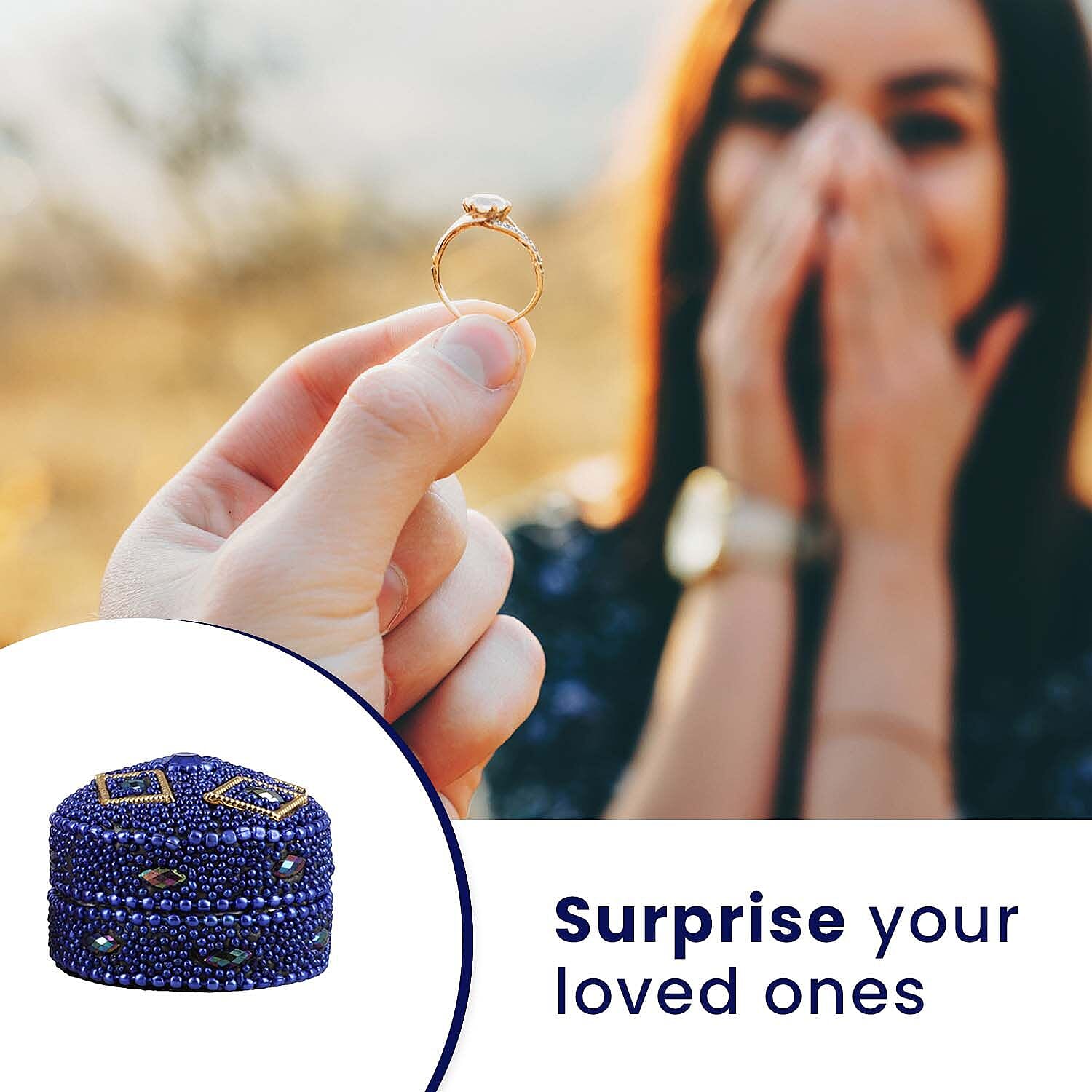 Set of 6 Wooden Beaded Chest Storage Box - Multi