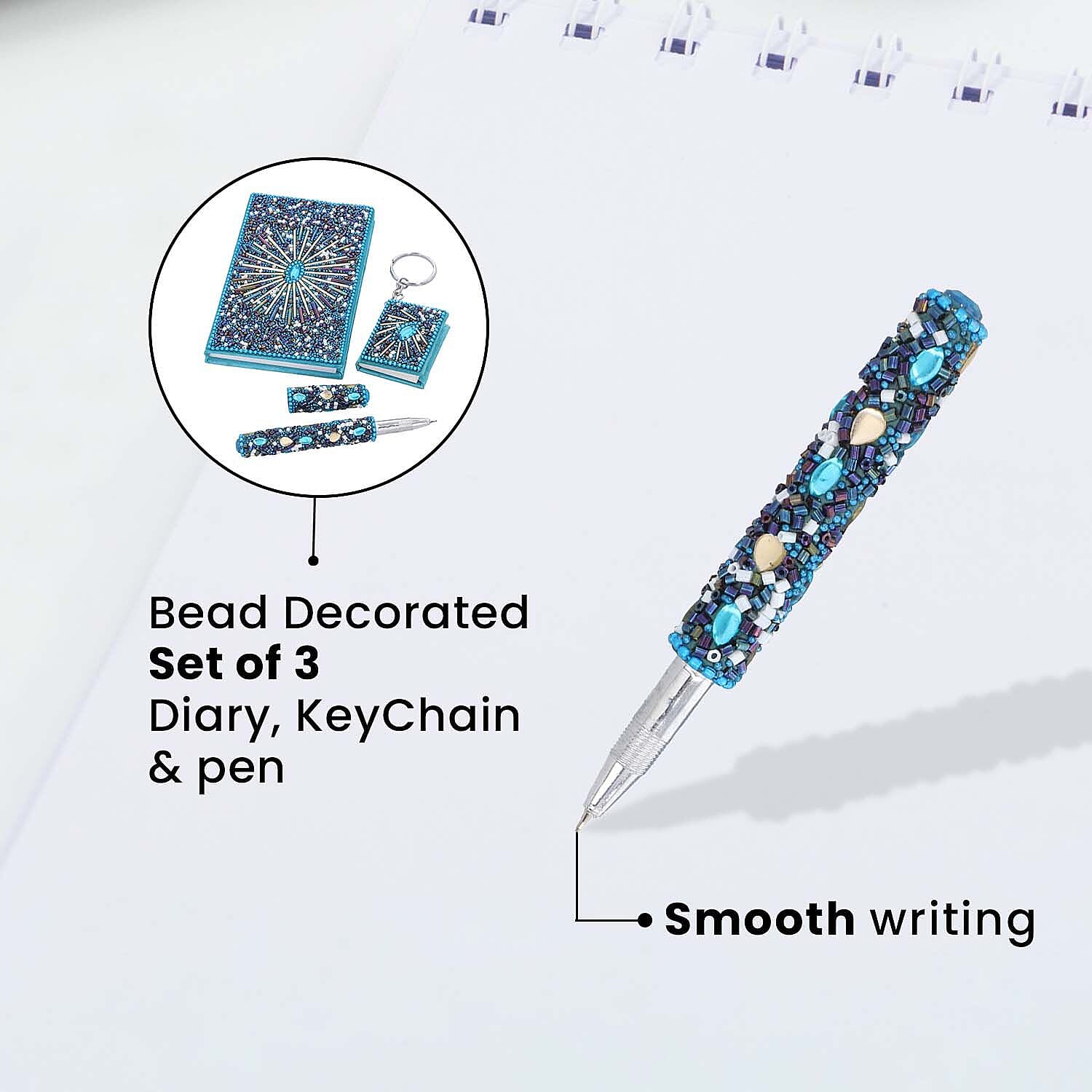 Journal and Diary - Blue & White