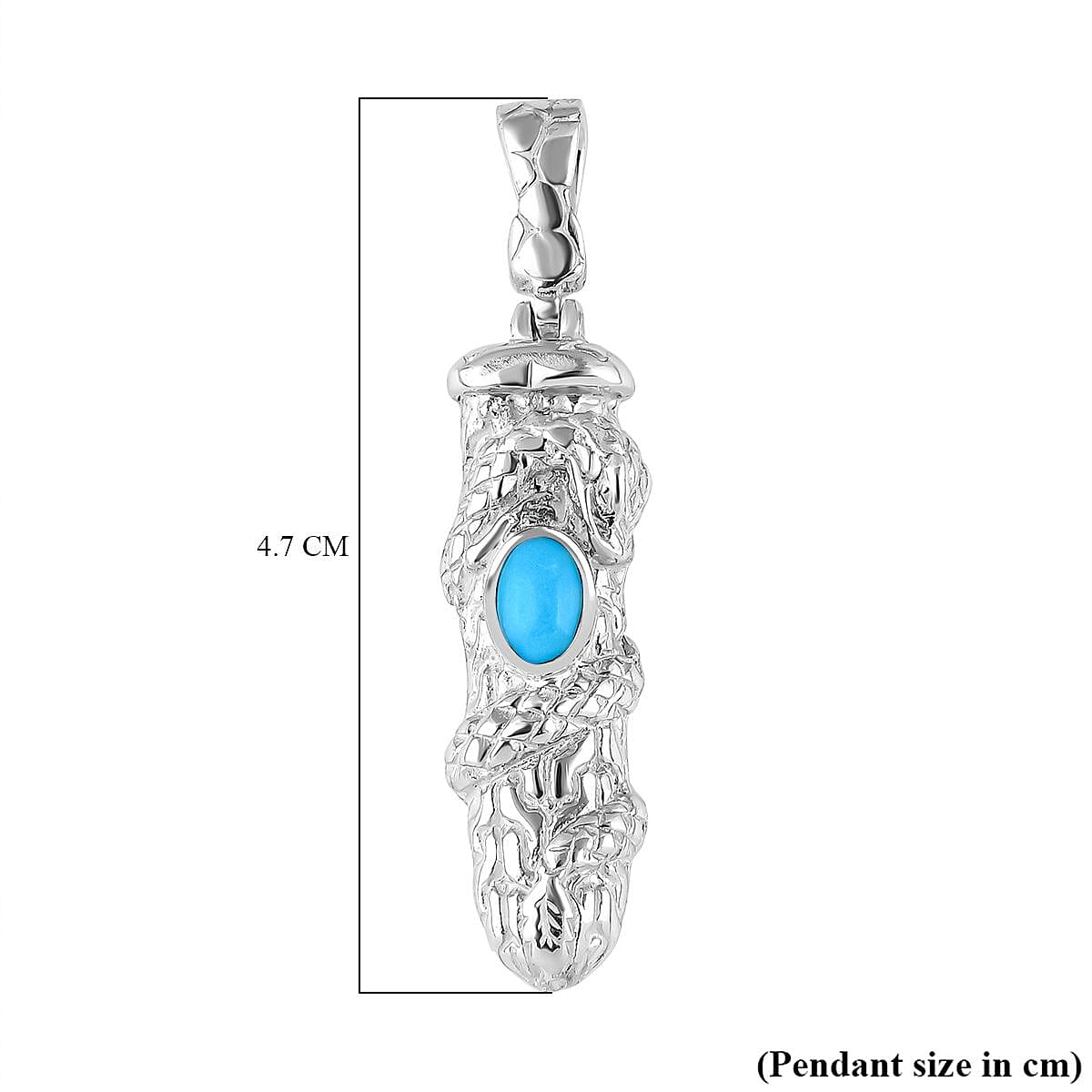 Royal Bali Collection - Handmade Sleeping Beauty Turquoise Pendant Sterling Silver Royal Bali Collection - Handmade Sleeping Beauty Turquoise Pendant Sterling Silver