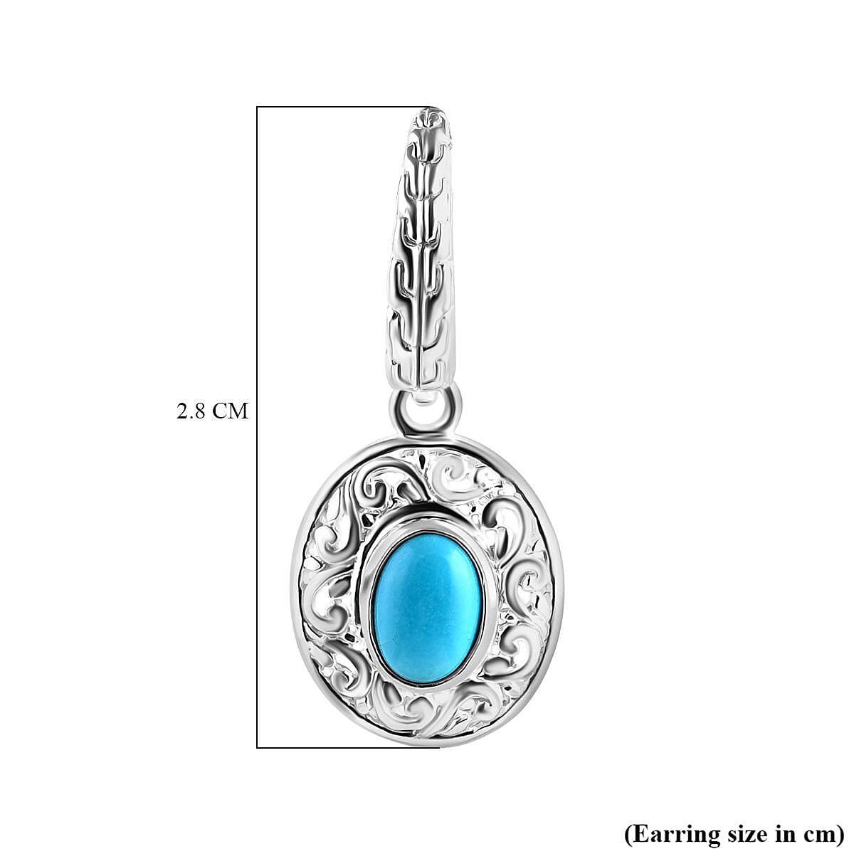 Royal Bali Collection - Handmade Sleeping Beauty Turquoise Earring with Push Back Sterling Silver 1.56 Ct. Royal Bali Collection - Handmade Sleeping Beauty Turquoise Earring with Push Back Sterling Silver 1.56 Ct.