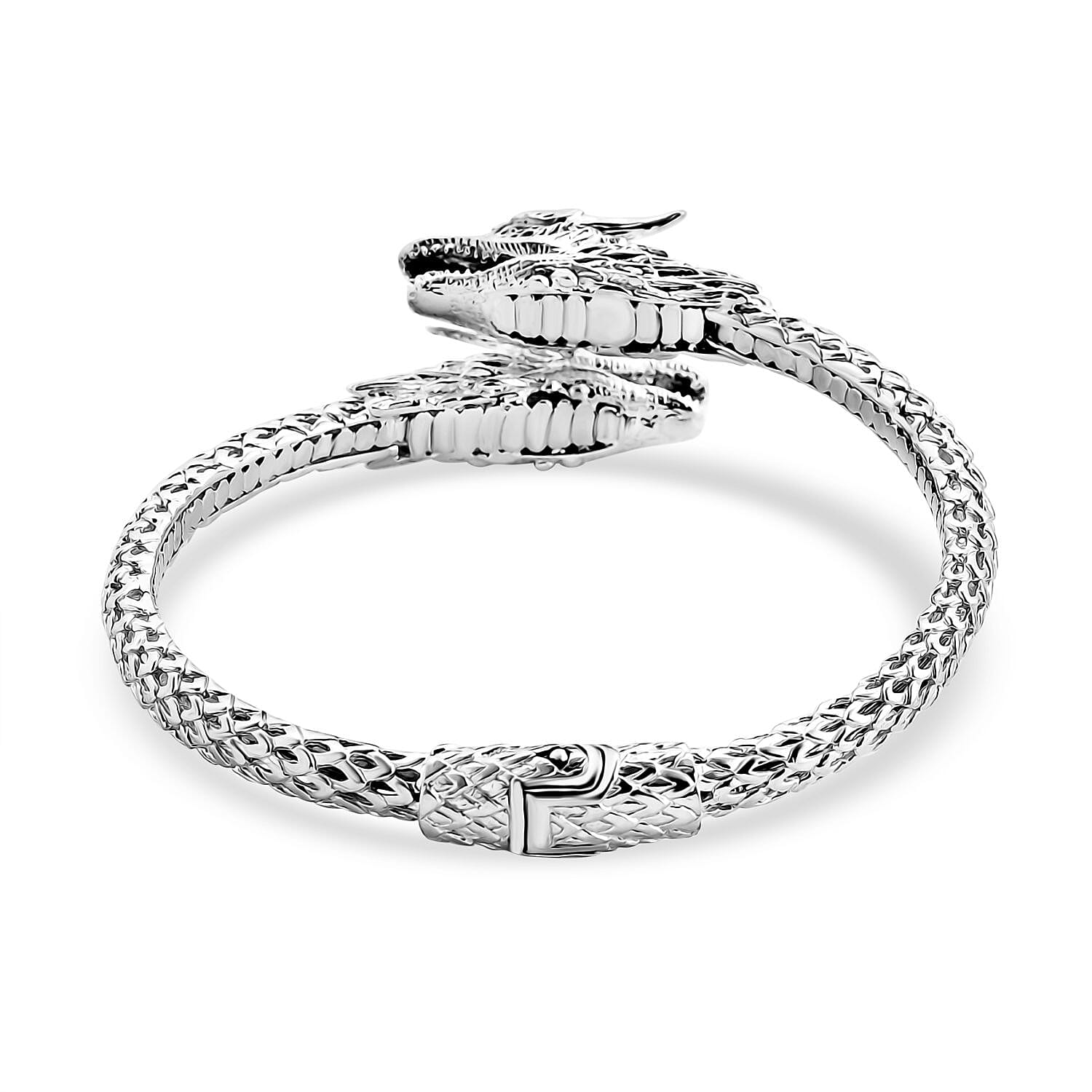 Royal Bali Collection - Handmade Sleeping Beauty Turquoise Bangle (Size - 7.5) in Sterling Silver 1.40 Ct, Silver Wt. 28.94 Gms. Royal Bali Collection - Handmade Sleeping Beauty Turquoise Bangle (Size - 7.5) in Sterling Silver 1.40 Ct, Silver Wt. 28.94 Gms.