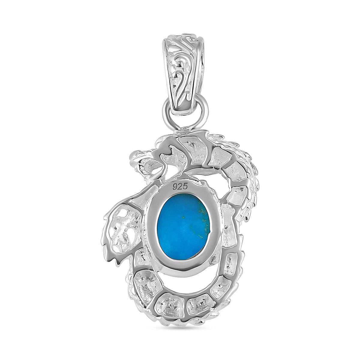 Royal Bali Collection - Handmade Sleeping Beauty Turquoise Pendant Sterling Silver 1.48 Ct. Royal Bali Collection - Handmade Sleeping Beauty Turquoise Pendant Sterling Silver 1.48 Ct.