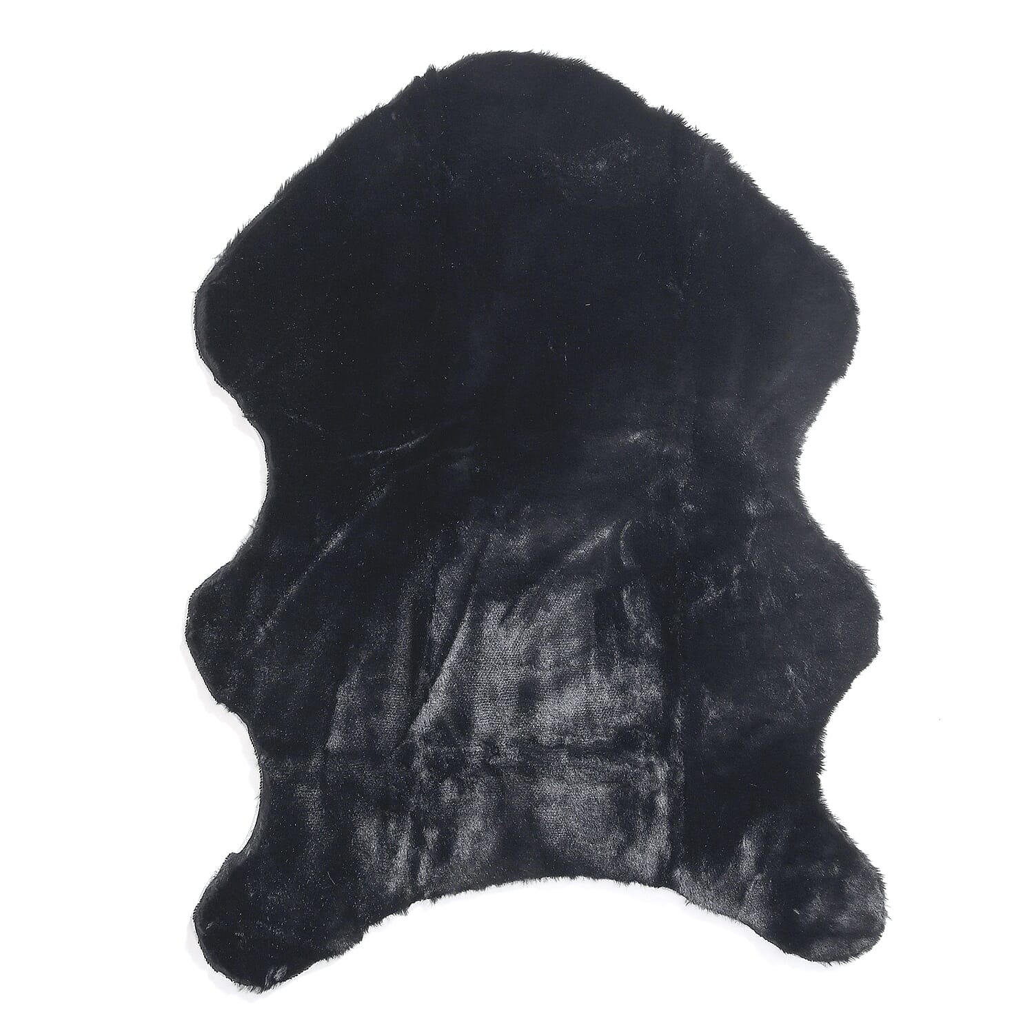 Faux Fur Rug (Size 120x90 cm) - Black
