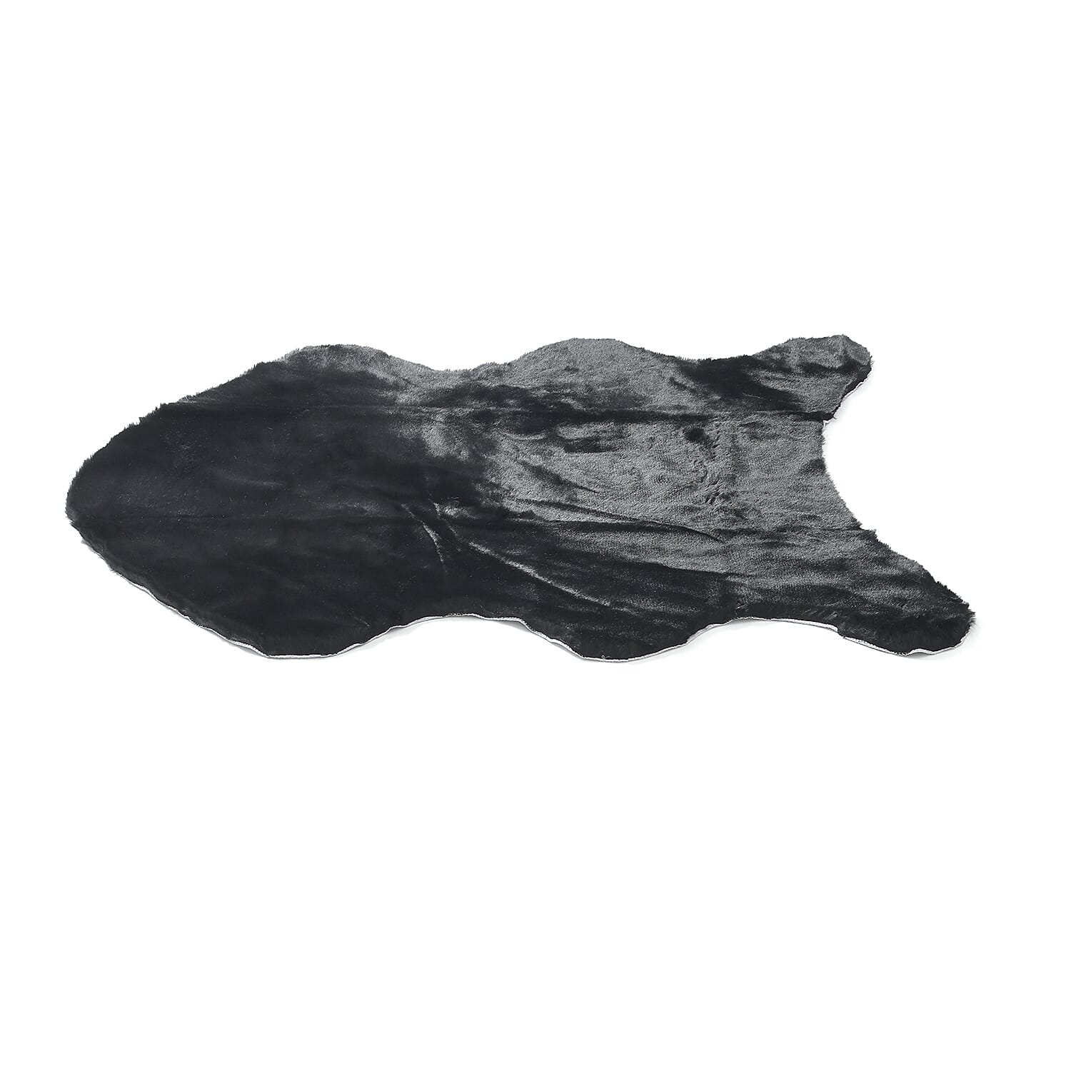 Faux Fur Rug (Size 120x90 cm) - Black