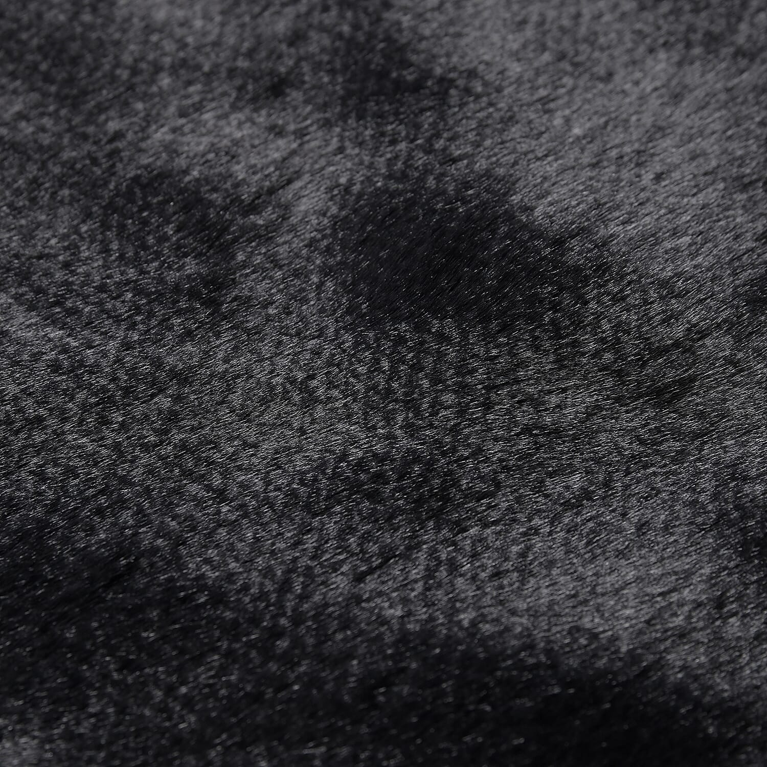 Faux Fur Rug (Size 120x90 cm) - Black