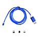 Intelligent 3 in 1 Magnetic USB Cable with Flowing LED Light