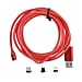 Intelligent 3 in 1 Magnetic USB Cable with Flowing LED Light