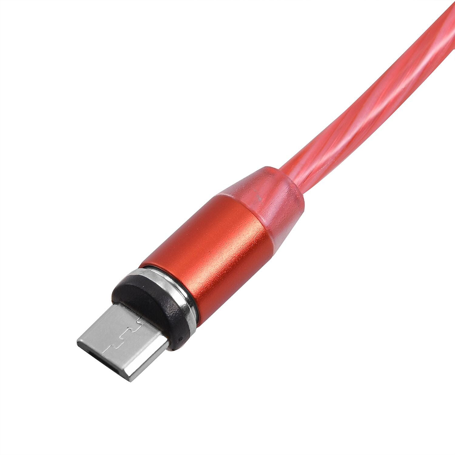 3 in 1 Magnetic Charging USB Cable with Flowing LED Light (Size 2x1 m) - Red 3 in 1 Magnetic Charging USB Cable with Flowing LED Light (Size 2x1 m) - Red