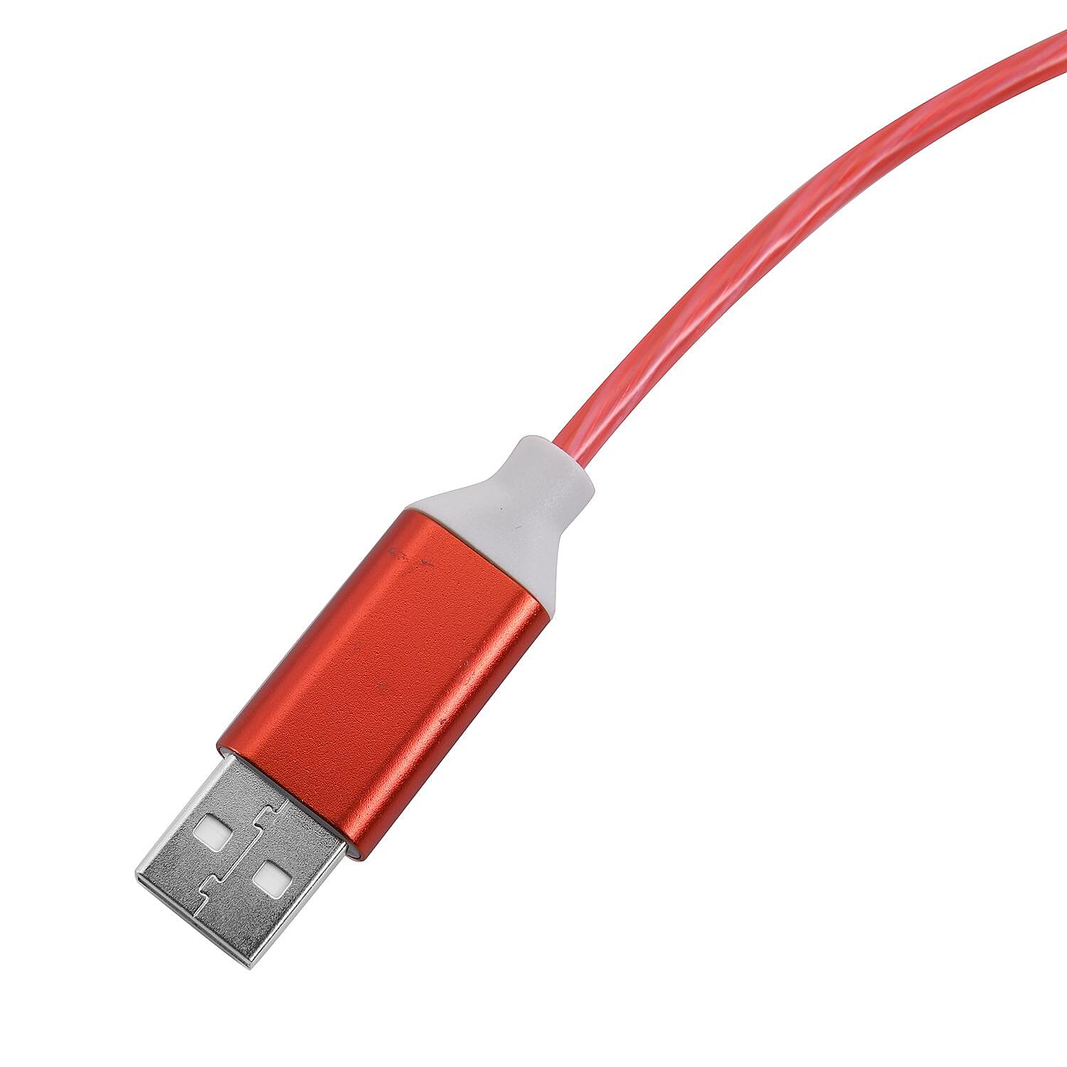 3 in 1 Magnetic Charging USB Cable with Flowing LED Light (Size 2x1 m) - Red 3 in 1 Magnetic Charging USB Cable with Flowing LED Light (Size 2x1 m) - Red