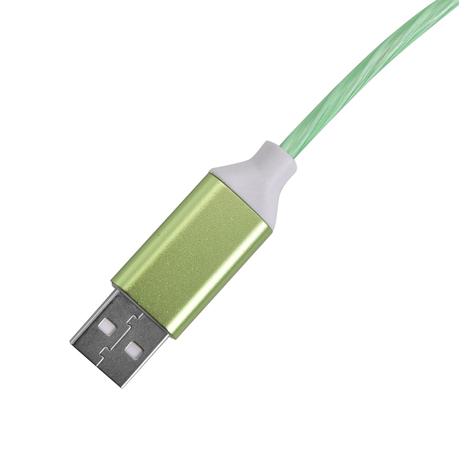 3 in 1 Magnetic Charging USB Cable with Flowing LED Light (Size 2x1 m) - Green 3 in 1 Magnetic Charging USB Cable with Flowing LED Light (Size 2x1 m) - Green