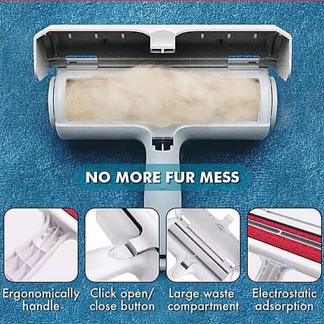 Pet Grooming Roller Brush - White