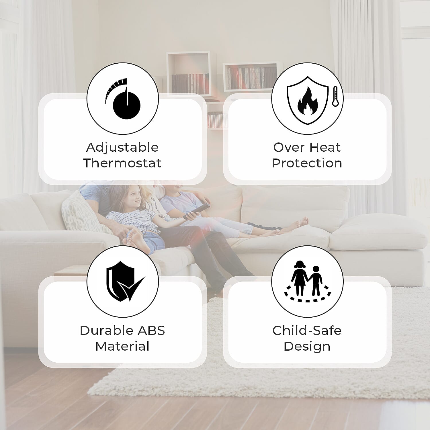 Brand New- Must Have - Homesmart Handy Fan Heater Temperature & Timer Control with LED BS plug (Power 400W) - Black Brand New- Must Have - Homesmart Handy Fan Heater Temperature & Timer Control with LED BS plug (Power 400W) - Black