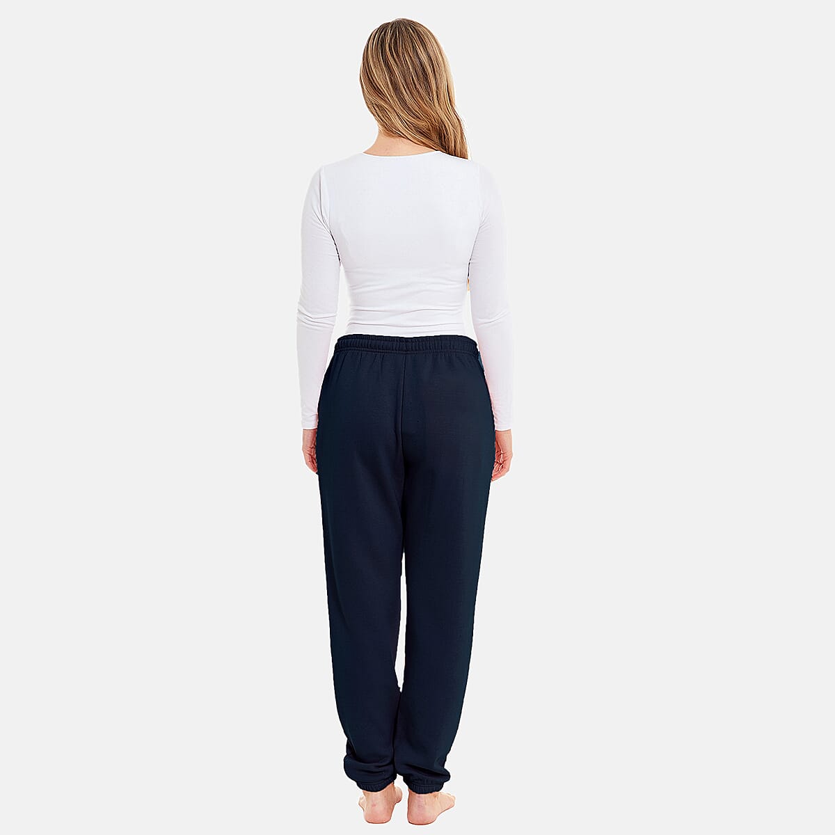 Charlotte West Ladies Cotton Cuffed Jogger (Size 8-10) - Navy