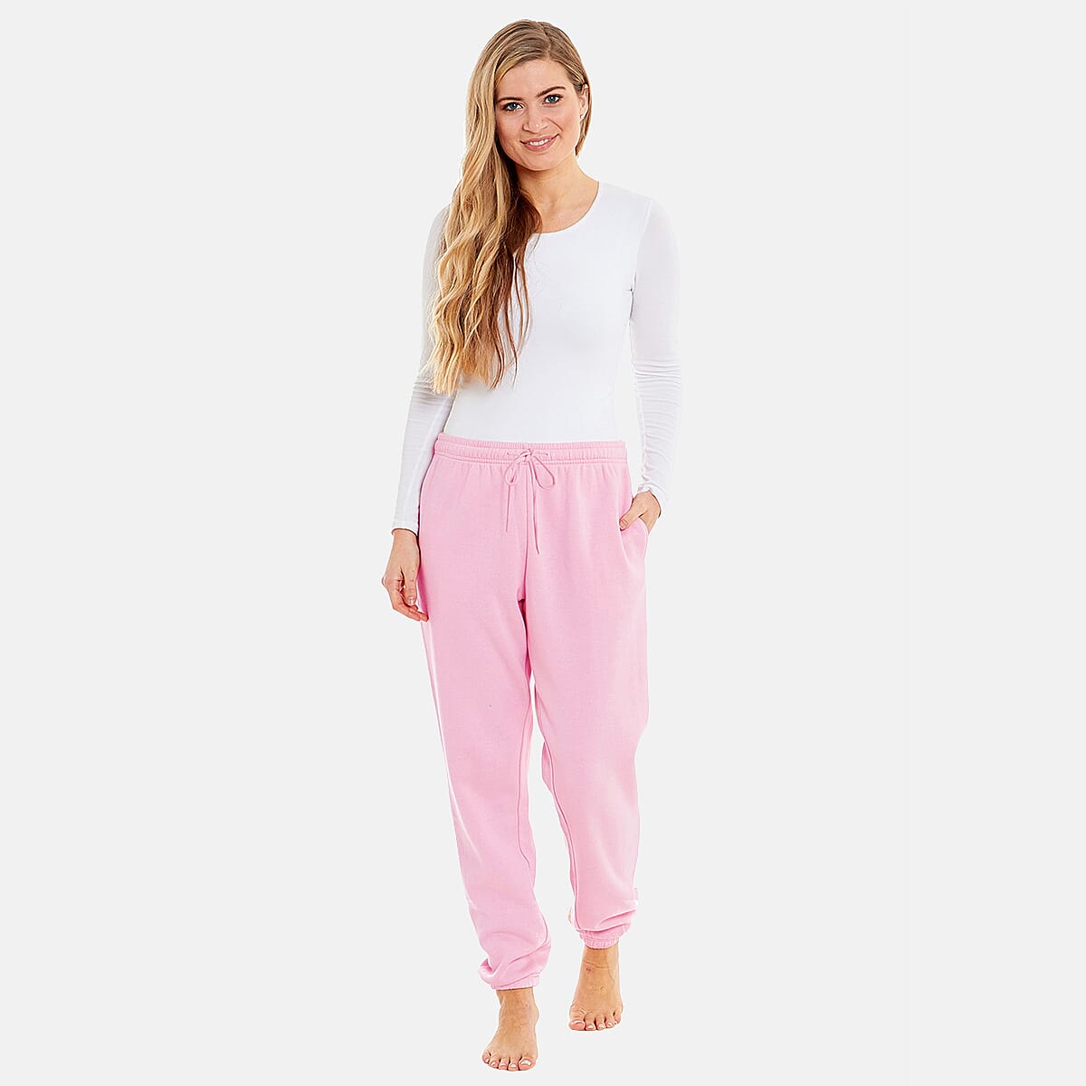 Charlotte West Ladies Cotton Cuffed Jogger (Size 12-14) - Pink