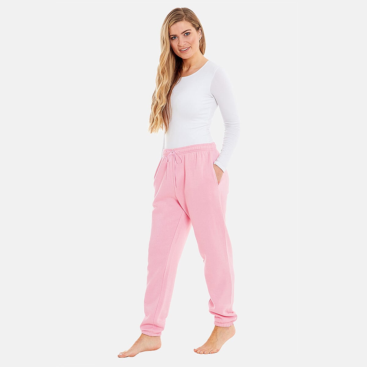 Charlotte West Ladies Cotton Cuffed Jogger (Size 12-14) - Pink