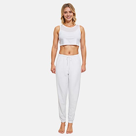 Charlotte West Ladies Cuffed Jogger (Size 16-18) - White