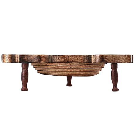 Elephant Shape Hand Carved Wooden Spring Tray with Small Legs  35cm (L) x 19.5cm (W) x 9.5cm (H)