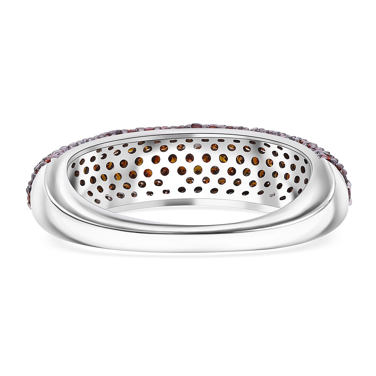 Rare Find - Red Diamond in Sterling Silver Band Ring 1.00 Ct. Rare Find - Red Diamond in Sterling Silver Band Ring 1.00 Ct.