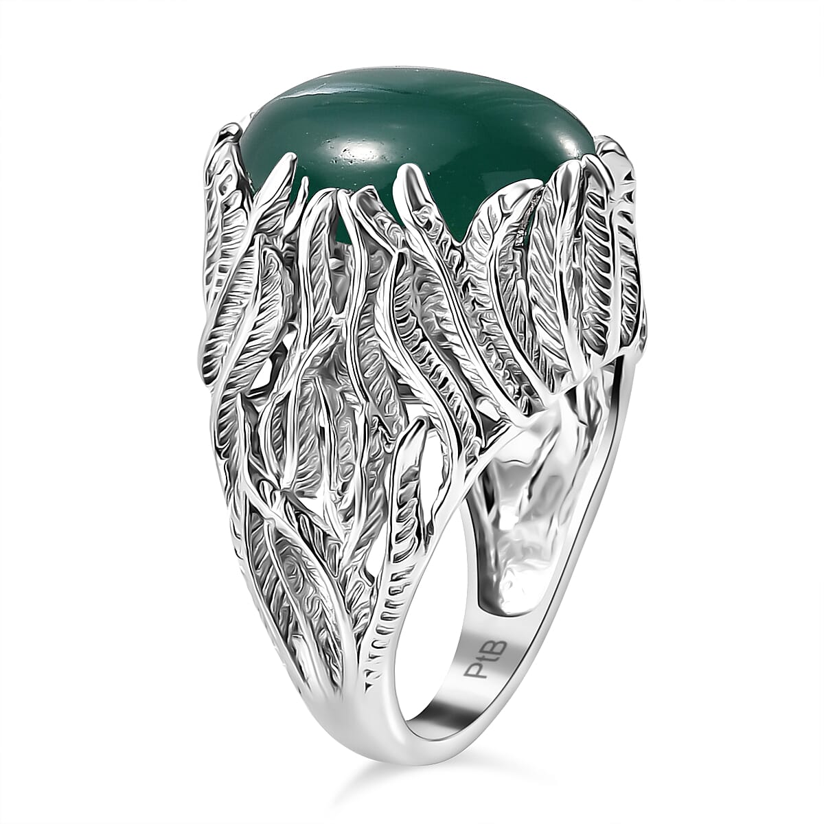 Designer Inspired - Green Onyx Solitaire Ring 10 ct