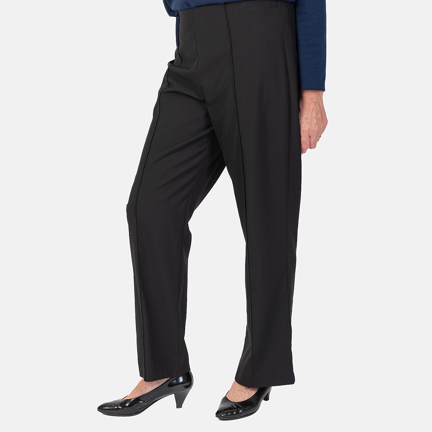 Emma Ladies Woven Trouser (Size 12) - Black