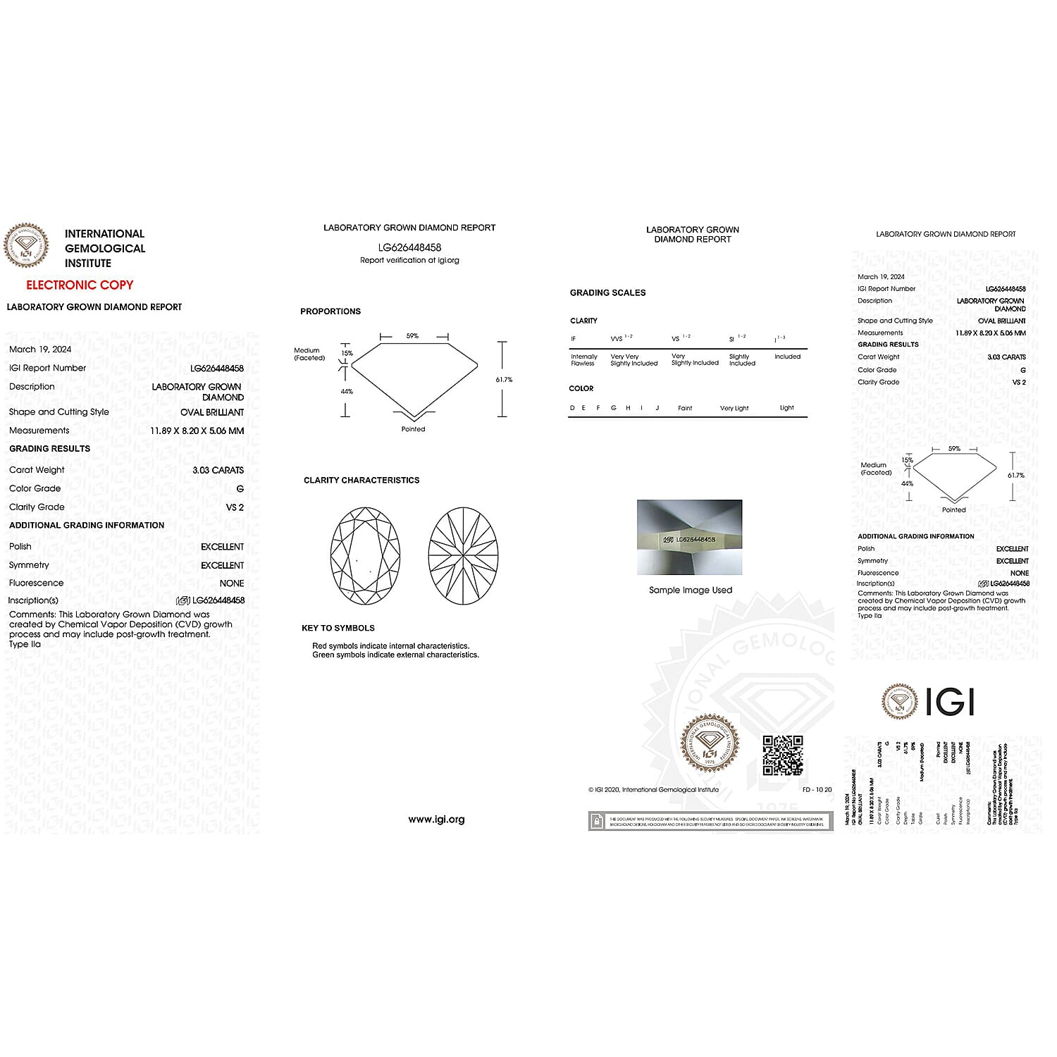 Luxuriant Diamond - VS2-G IGI Certified Lab Grown Oval Brilliant Diamond 3 Ct