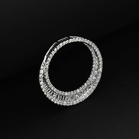 9K White Gold Pendant SGL Certified White Diamond Ct 1.08