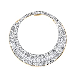 White Diamond Cluster Pendant in 9K White Gold, SGL Certified