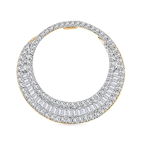 9K Yellow Gold Pendant  White Diamond Ct 1.08