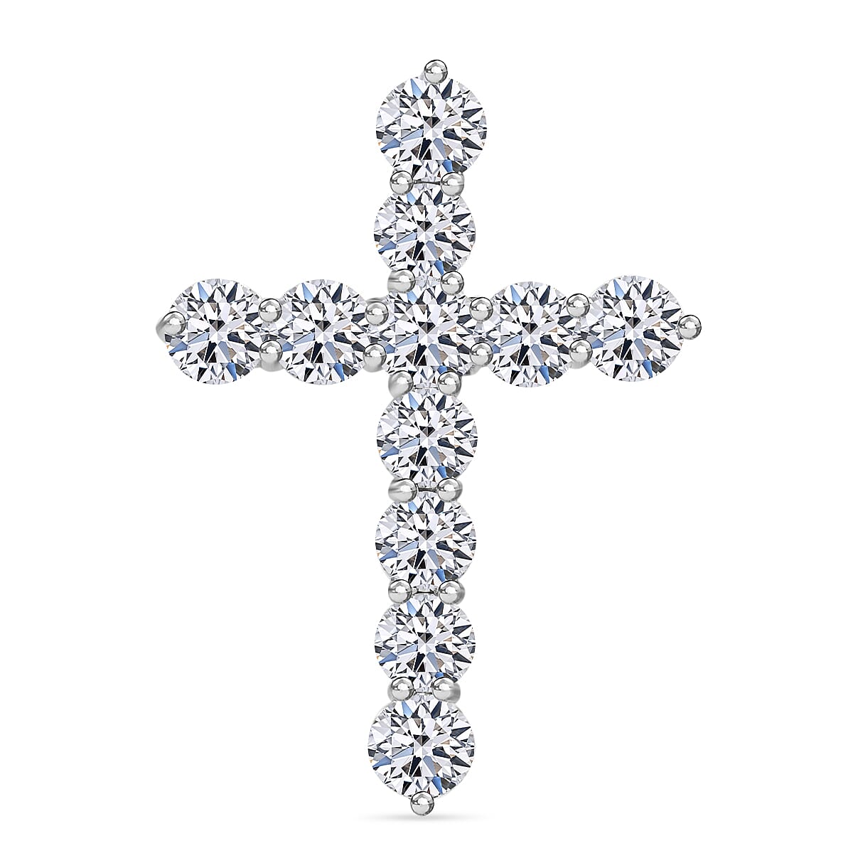 Luxuriant Diamond 14K White Gold SGL Certified Lab Grown Diamond (VS-E-F) Pendant 3.00 Ct.