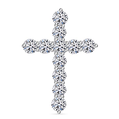 Luxuriant Diamond 14K White Gold SGL Certified Lab Grown Diamond (VS-E-F) Pendant 3.00 Ct.