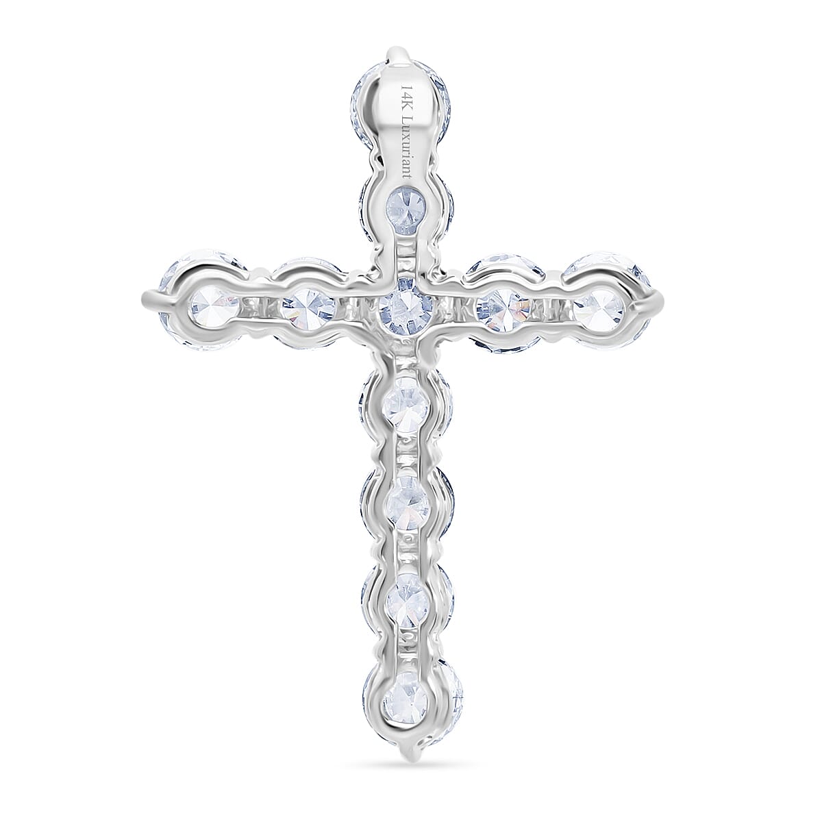 Luxuriant Diamond 14K White Gold SGL Certified Lab Grown Diamond (VS-E-F) Pendant 3.00 Ct.