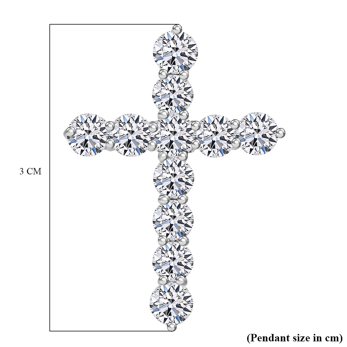 Luxuriant Diamond 14K White Gold SGL Certified Lab Grown Diamond (VS-E-F) Pendant 3.00 Ct.