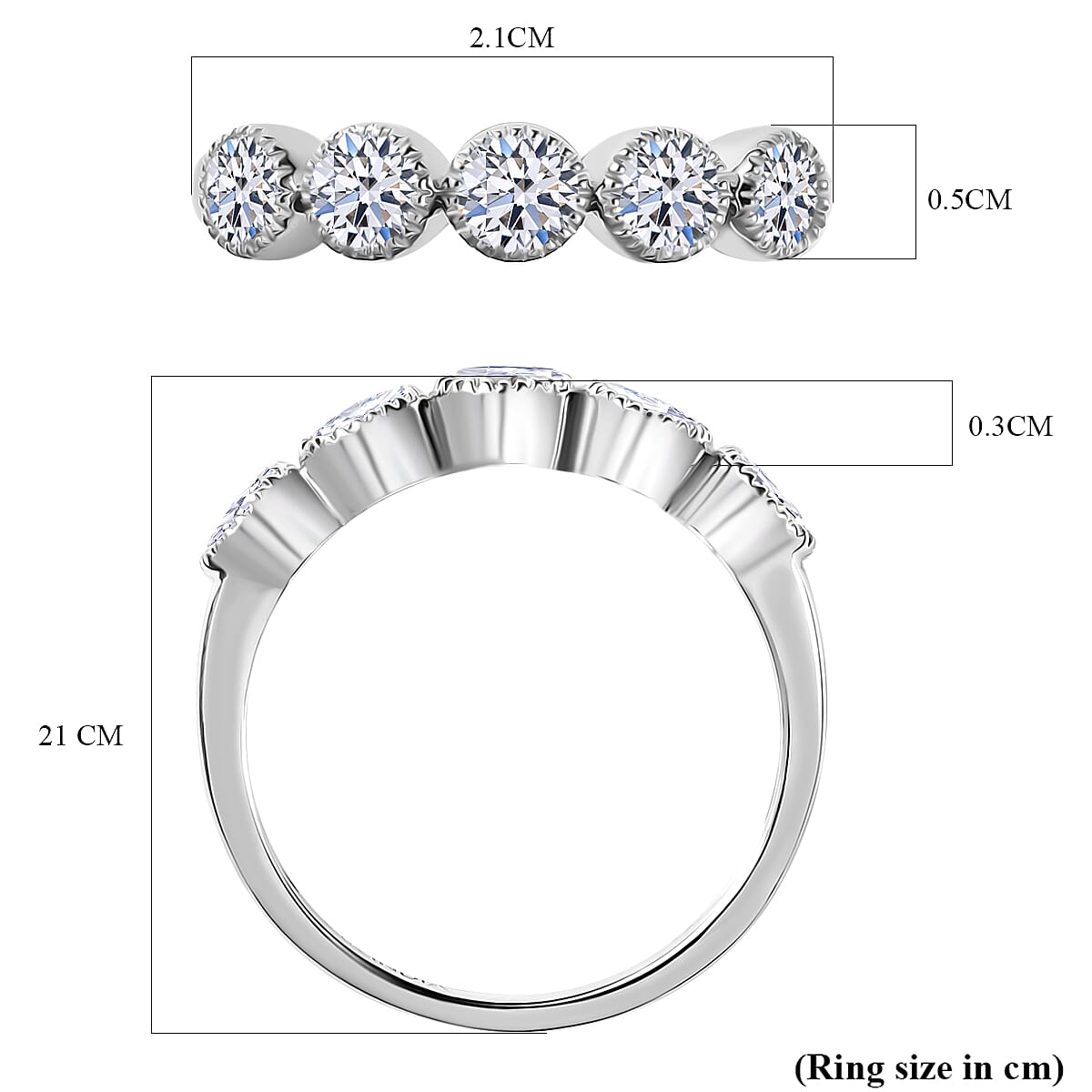 Luxuriant Diamond 14K White Gold VS-F Lab Grown Diamond Ring (Size N) 1.00 Ct.