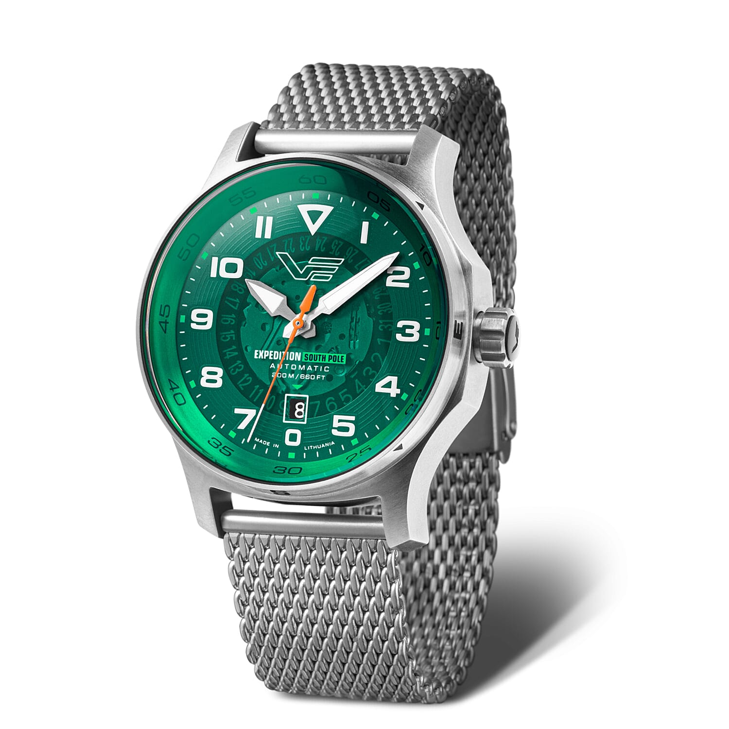 VOSTOK EUROPE Expedition Automatic Movt. 20ATM WR Green Finish Mens Watch with Stainless Steel