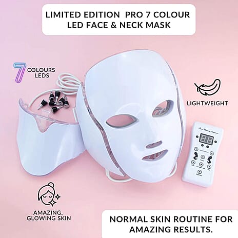 ErthSkin Limited Edition Pro 7 Colour LED Face - Neck Mask with Free Serum