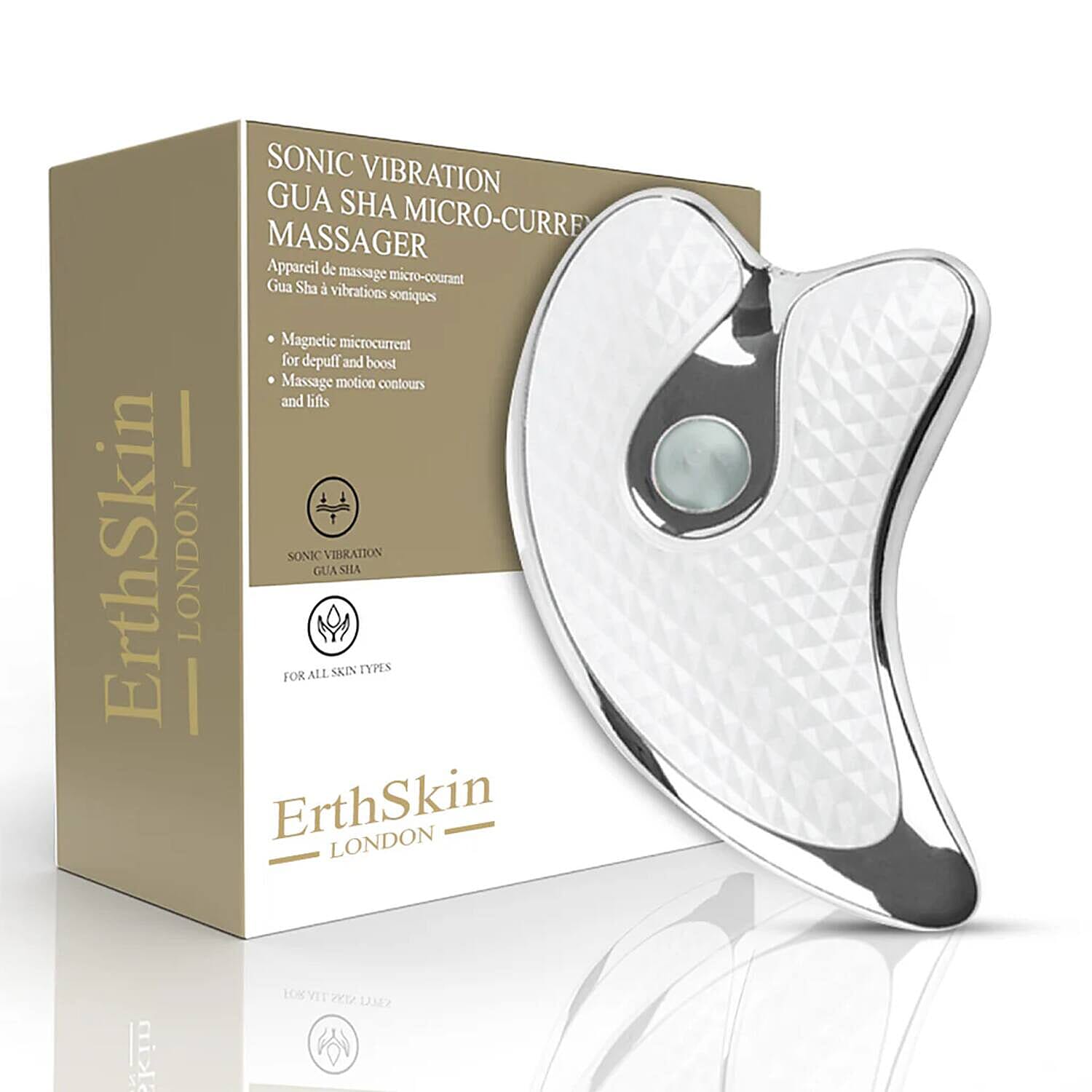 ErthSkin Sonic Vibration GuaSha Micro-current Massager