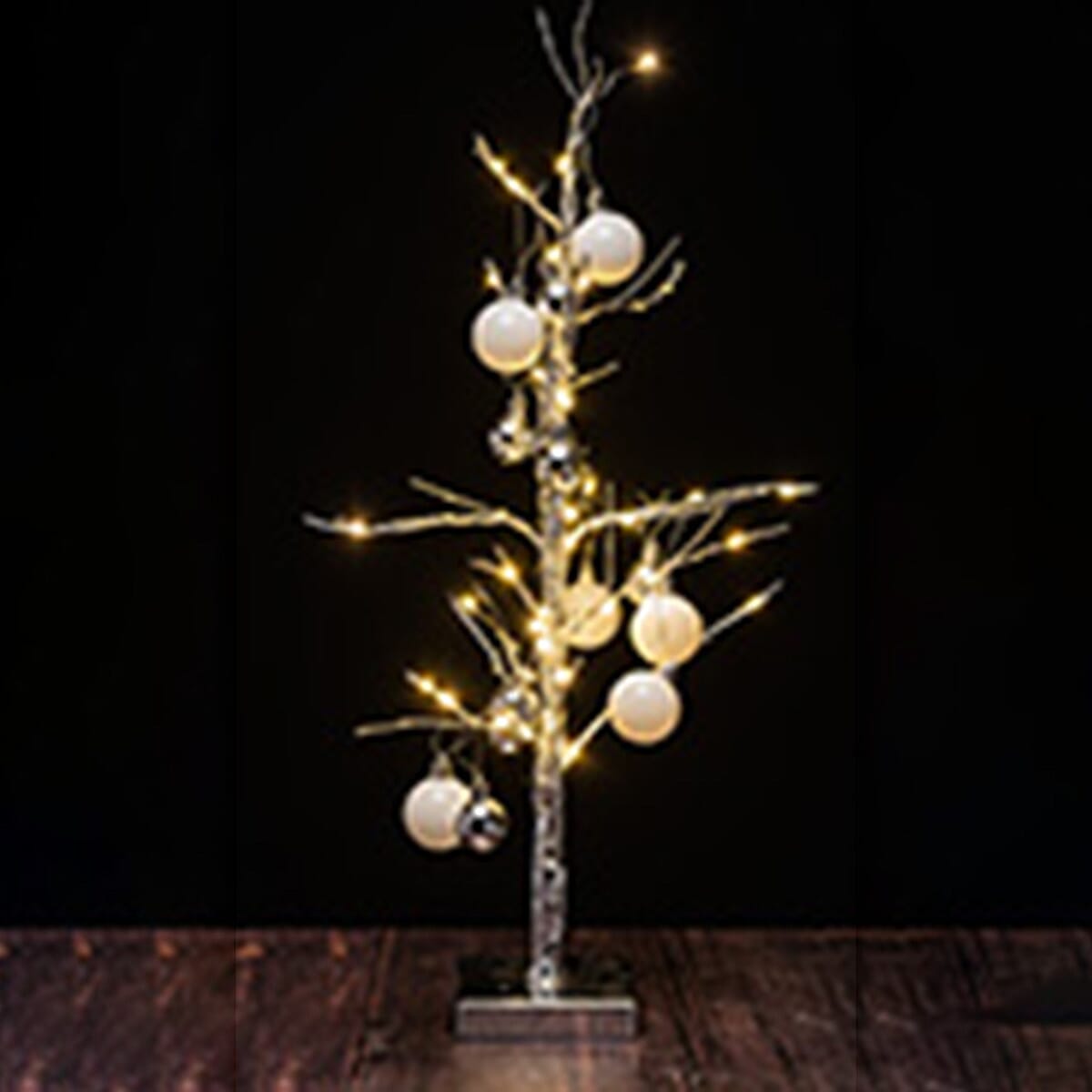 Led Indoor Tree with Bubbles (Size 60cm) - Silver