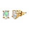 Ethiopian Opal Earring With Push Back in 18K Vermeil Yellow Gold Plated 0.572 Ct.