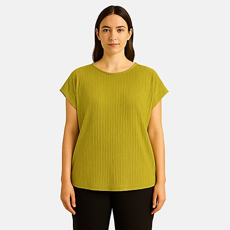 - Maisi Textured Short Sleeve Tee (Size S) - Green