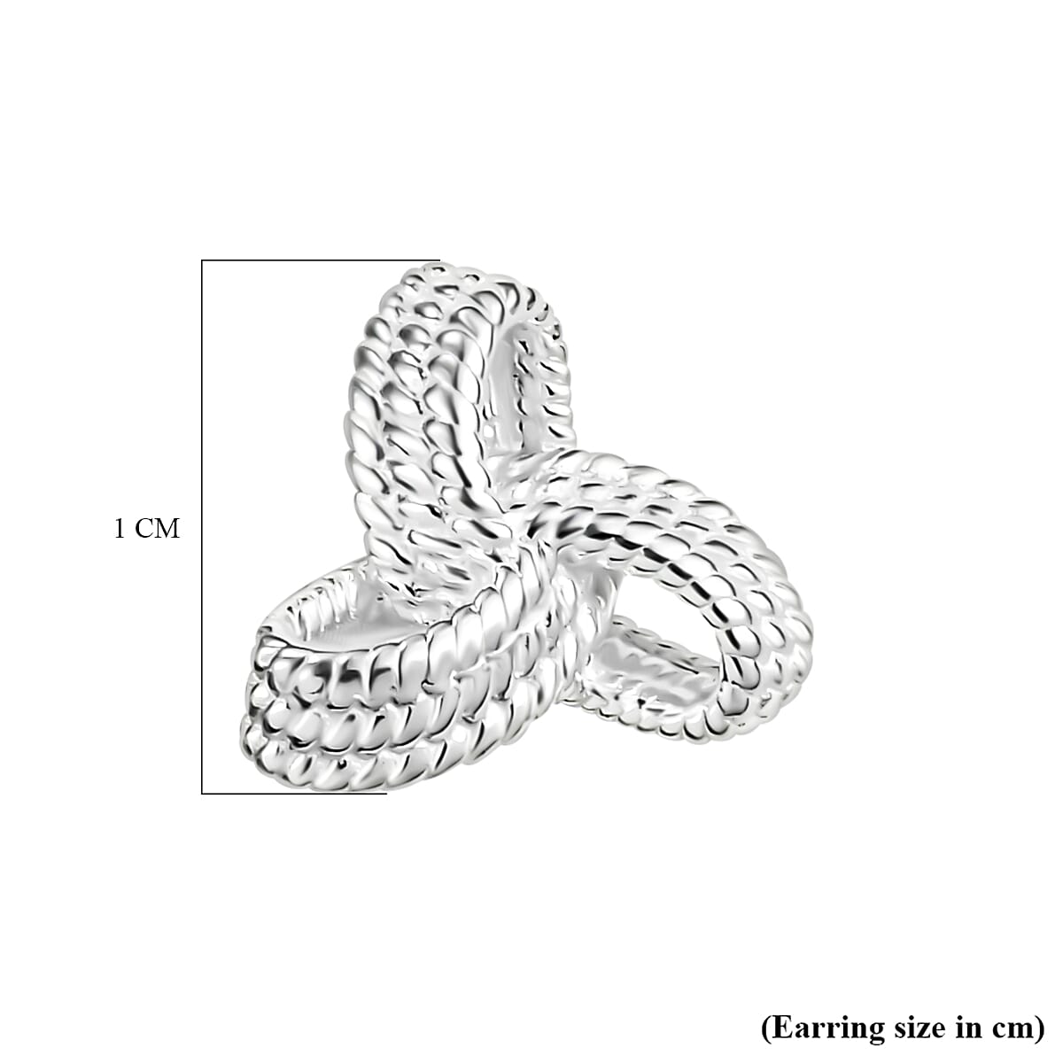 Sterling Silver Knot Earring With Push Back