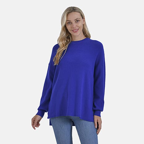 La Marey Balloon Sleeve Jumper (Size L) - Blue