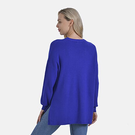 La Marey Balloon Sleeve Jumper (Size L) - Blue