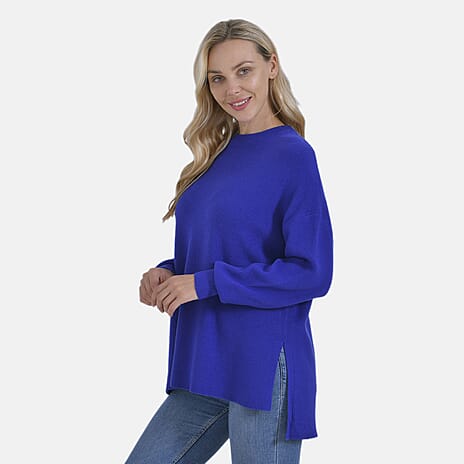La Marey Balloon Sleeve Jumper (Size L) - Blue