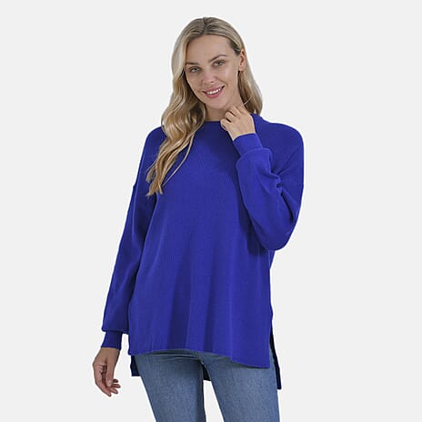 La Marey Balloon Sleeve Jumper (Size L) - Blue
