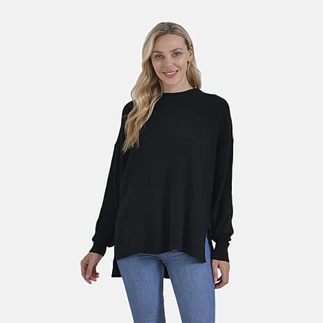 La Marey Balloon Sleeve Jumper (Size 8 to 10) - Black