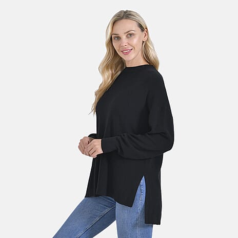 La Marey Balloon Sleeve Jumper (Size 8 to 10) - Black